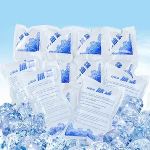 Sacos de gelo reutilizáveis auto absorventes, sacos de gelo gelatinosos, folhas, bolsas térmicas, são usados para transportar alimentos