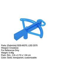Gobricks Briques en Gros GDS-M370 Accessoires de Blocs de Construction en Gros Minifig LDD 2570 Arme Arbalète et Fléchettes