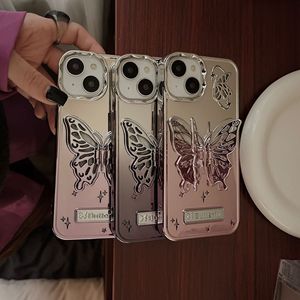 Support papillon tridimensionnel galvanoplastie empêcher la chute pour <span class=keywords><strong>iPhone</strong></span> 16 15 <span class=keywords><strong>Pro</strong></span> <span class=keywords><strong>Max</strong></span> 14 étui de téléphone à support antichute - Product Image 1
