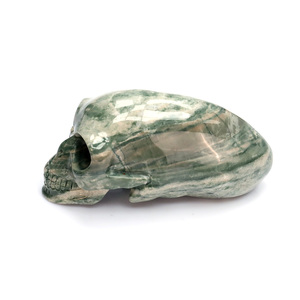 Tay Khắc Chín Rồng Ngọc Bích Hộp Sọ Tinh Thể Tự Nhiên Kéo Dài Maya Người Ngoài Hành Tinh Sọ Khắc Bức Tượng Nhỏ Halloween Trang Trí Nội Thất Quà Tặng - Product Image 4