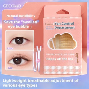 GECOMO Ruban <span class=keywords><strong>à</strong></span> double paupière réaliste invisible pour femmes, longue durée, yeux gonflés naturels, maquillage spécial pour une double beauté intérieure - Product Image 2