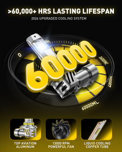 AUXITO 9006 HB3 <b>LED</b> <b>Headlight</b> Bulbs 31W 4000LM 6500K White 1:1 HID <b>Headlight</b> Bulbs with highly bright CSP chips - Product Image 3