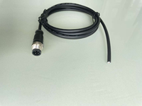 Connecteur mâle M12 à 4 broches de type moulé avec dispositifs de positionnement anti-erreur intégrés