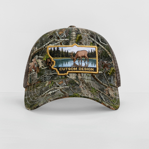 Casquette Trucker 5 Panneaux en Coton 112, Non Structurée, Camouflage, avec Patch Brodé 3D Personnalisé OEM, Réglable et de Haute Qualité - Product Image 4