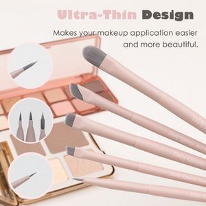 Daily Queen & Mor Phe - Set de 19 Brochas de Maquillaje Profesionales de Pelo Sintético Súper Suave en Color Rosa para Base de Maquillaje en Polvo y Sombra de Ojos - Product Image 6