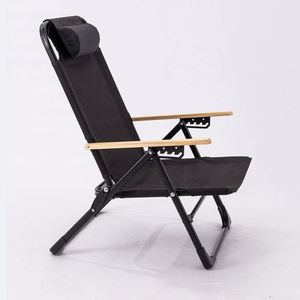 Chaise Kermit à dossier haut, réglable sur cinq positions, moderne, portable, pliable en acier au carbone, pour camping, pêche, pauses déjeuner, en fer et tissu Oxford - Product Image 4