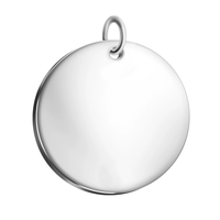 Vente en gros de pendentifs gravables au laser, polis miroir, 6-30 mm, or, argent, or rose, composants de bijoux 18 carats