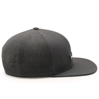 Gorra de Béisbol Personalizada con Parche de PVC, Visera Plana, Cierre a Presión, Perforada con Láser, Transpirable, Estructurada de 6 Paneles, Venta al Por Mayor OEM