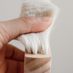 Escoba de pelo de caballo para interiores FF5121, cepillo de limpieza para suelos, escoba de lana con mango de madera y juego de recogedor. - Product Image 4