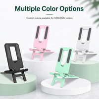 Support de téléphone portable pliable réglable en ABS, support de bureau pour tablette, hauteur réglable sur 4 niveaux, multi-angles, portable, OEM