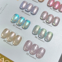 AILANUO 2026 OEM Vente en gros – Kit de vernis à ongles gel pailleté 10 couleurs – Usage professionnel en salon de beauté – Vernis à ongles gel UV 15ml Marque privée