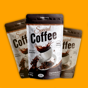 Bolsa De embalaje De café 12oz 5LB Bolsa De <span class=keywords><strong>Cafe</strong></span> 250g 1kg Bolsas De café De fondo plano con válvula y cremallera Embalaje De granos De café - Product Image 5