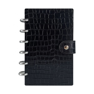 Ustom-Carpeta de cuero con bolsillo para guardar dinero, organizador A6 A5 con 6 anillas para guardar dinero <span class=keywords><strong>en</strong></span> efectivo - Product Image 6