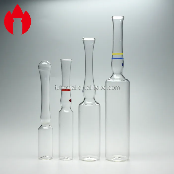 Neutral Borosilicate Clear Amber Glass Ampoule Type I Vial Ampule for Injection
