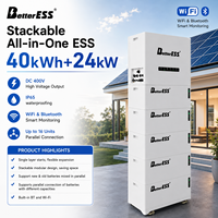Système de stockage de batterie haute tension DC 400V tout-en-un empilable ESS 40kWh+24kW - Étanche IP65, surveillance WiFi/Bluetooth