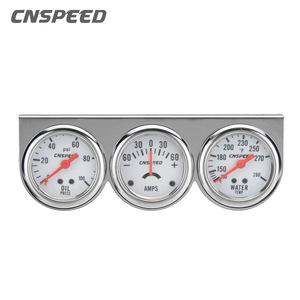 Juego de 3 indicadores CNSPEED de 2 pulgadas para presión de aceite, temperatura del agua y amperímetro para coches de 12V - Product Image 1