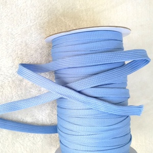 Cordón Plano Azul Claro de 1.5 cm de Ancho, Recubierto de Poliéster 100%, CF003 SHUMAN, para Zapatos, Bolsos y Prendas - Longitud Personalizable - Product Image 2