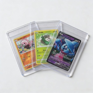 Wholesale Luxury PP Clear Semi-Rigid Business <b>Card</b> <b>Holders</b> Sturdy Sealing Feature Custom Color Size Silk Screen Printing Wooden - Product Image 1