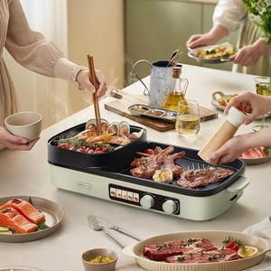 Parrilla eléctrica Little Bear DKL-E20V1 1501W-2000W, parrilla y olla caliente todo en uno, olla desmontable antiadherente para el hogar - Product Image 1