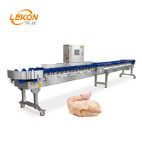 Machine de triage de poulet à plateau rotatif, équipement de triage automatique par poids pour poulet entier et sous-produits