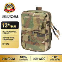 Pochette tactique MOLLE en nylon 500D Multicam, pochette à fermeture éclair pour outils de ceinture, EDC multifonctionnelle pour gilet de chasse