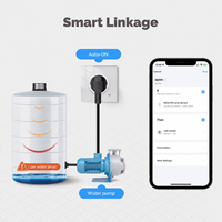 Capteur de niveau de liquide intelligent WiFi WALE Tuya pour la surveillance des réservoirs d'eau, alertes via application, affichage de la température, alarme haute/basse température, IP65, portée de 5 m