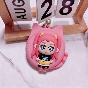 Nouveau Miroir <span class=keywords><strong>de</strong></span> <span class=keywords><strong>Maquillage</strong></span> Pliant Personnalisable en Gros, Motif Fille Sorcière Mignonne, avec Pendentif Porte-clés en Caoutchouc, Idéal comme Cadeau - Product Image 5