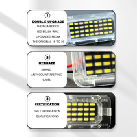 OTnhaee nouvelle mise à niveau 36SMD LED éclairage de plaque d'immatriculation pour Ford Ecosport Fiesta Focus Mondeo Kuga pour Jaguar XF