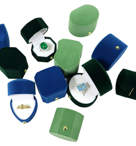 Nhung hộp đồ trang sức Du Lịch Tinh Tế Mini nhung trái tim lục giác vòng lưu trữ hộp mới dễ thương đồ trang sức đám cưới <span class=keywords><strong>container</strong></span> - Product Image 1
