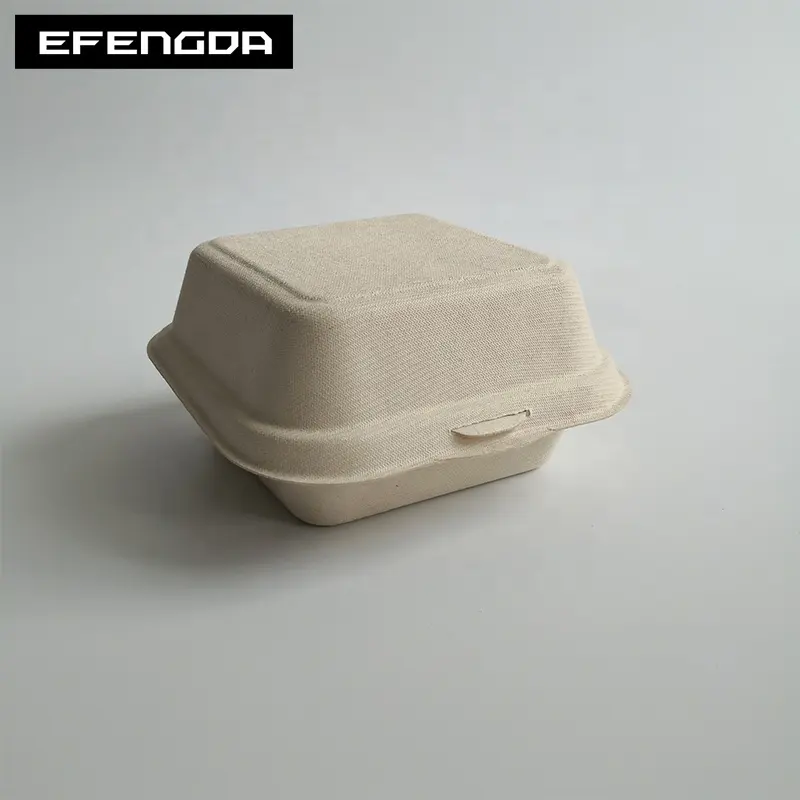 compostable disposable bio degradable packaging takeout container bagasse pulp custom paper fast food box for sushi
