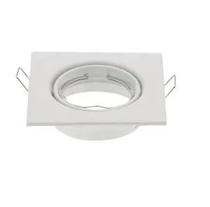 Support de projecteur LED réglable forme carrée noir blanc MR16 GU10 <span class=keywords><strong>lampe</strong></span> halogène conception de ferme <span class=keywords><strong>IP44</strong></span> <span class=keywords><strong>lampe</strong></span> en aluminium pour Villa - Product Image 1