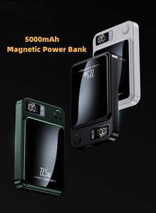 Venta al por mayor 2 1 5000mAh PD 20W 15W banco de energía inalámbrico para <span class=keywords><strong>iPhone</strong></span> ABS batería de polímero de litio banco de energía impermeable magnético - Product Image 2