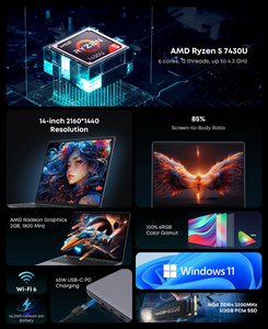 Orijinal yüksek performanslı Chuwi Corebook X 14 inç AMD Ryzen 5 7430U 6 çekirdek Max 4.3GHz oyun dizüstü bilgisayar Pc dizüstü - Product Image 4