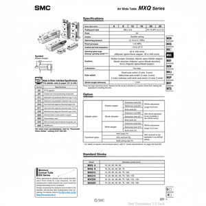 MXQ20-75BS โต๊ะสไลด์ลมนิวเมติก SMC - Product Image 1