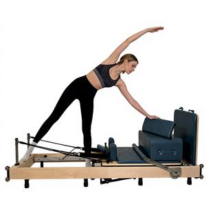 Lit de Pilates en érable pliable, durable, à résistance réglable, avec des bienfaits pour la santé, pour les studios de gym - Product Image 1