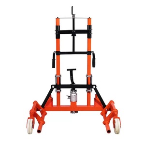 Chariot à roulettes rouges à double roue, capacité 600 kg, avec roues en plastique pour le déplacement des pneus de voiture, hauteur 1450 mm - Product Image 2