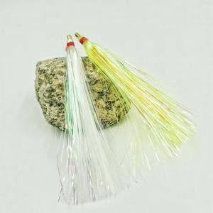 Alpha Fishing Bucktail Teasers Cheveux de cerf <span class=keywords><strong>Fluke</strong></span> Rig Lure Hook Tinsel Flasher Tube Slider Sea Bass <span class=keywords><strong>Fluke</strong></span> Fishing Lure - Product Image 6