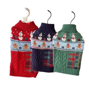 Sneeuwpop Peperkoek Man Acryl Klassiekers Pet Trui Puppy Kleding Kleine Hond Milieuvriendelijke Winter Dagelijkse Benodigdheden Kerst - Product Image 5