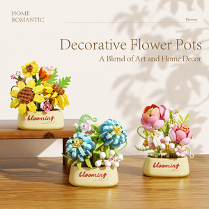 Kit de Pot de Fleurs DIY en Blocs de Construction, Mini Bouquet Floral Créatif en Briques, Jouet Décoratif pour la Maison, Ornement de Bureau, Cadeau pour Enfants et Adultes, <span class=keywords><strong>Vente</strong></span> en Gros - Product Image 2