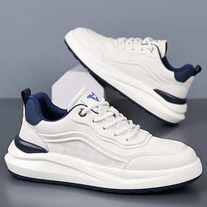 Zapatos deportivos elegantes de marca a la moda para hombre, primavera 2023, con superficie de cuero impermeable y antideslizante para un ocio cómodo - Product Image 6