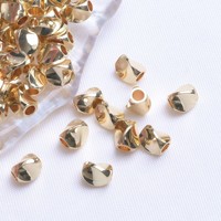 Lot de 100 perles d'espacement géométriques torsadées irrégulières en laiton plaqué or 18 carats, 3mm/4mm, marque XINYU, pour bijoux DIY