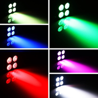 Luces Par LED RGBW para Espectáculos de Baile, Lámpara Par LED para DJ, Sistema de Iluminación Completo de 4 Barras, Iluminación de Escenario