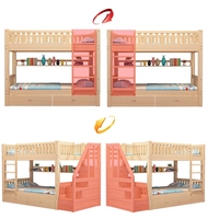 Lit Superposé Enfants Gain de Place avec Bureau Intégré ou pour Tout-petits