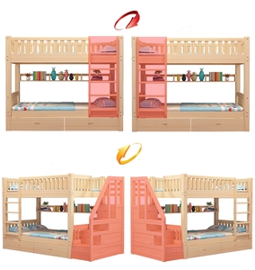 Trẻ em Đồ nội thất thắp sáng etage đổ enfants giường tầng tiết kiệm không gian giường tầng với bàn dưới hoặc trẻ mới biết đi - Product Image 5
