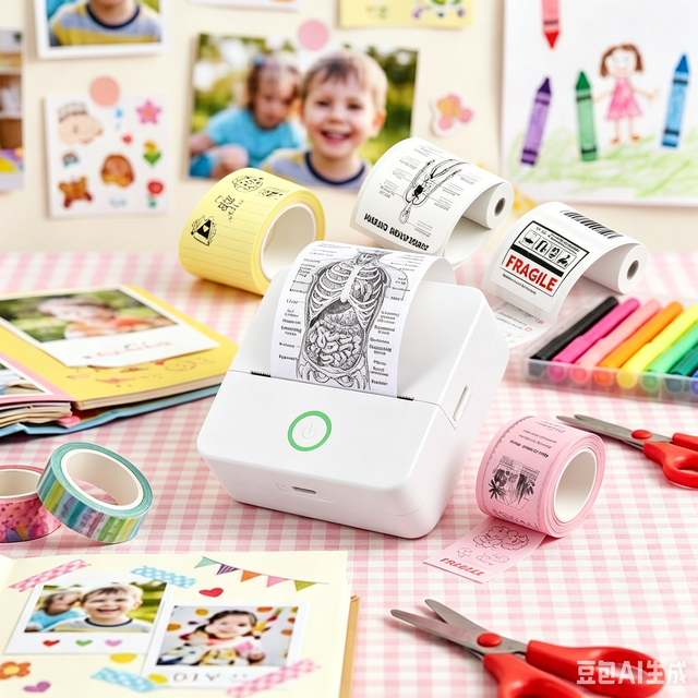 Rechargeable USB Photo Printer Portable Pocket Printing Device for Travel Outdoor Photo Print