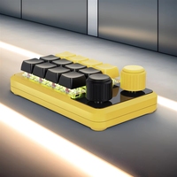 Teclado Mecánico Programable con Perilla Personalizable, RGB, 3 Teclas, Mini Botón, Teclado para Juegos, Intercambiable en Caliente, Macropad