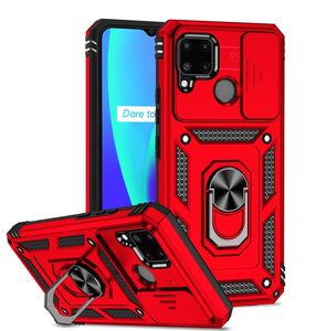 Slide Window Grade Ring Holder custodia antiurto custodia per cellulare di lusso per custodia Realme <span class=keywords><strong>C11</strong></span> C12 C15 C20 C20A C21Y - Product Image 1