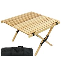 Table pliante en bois pour le camping EFT-141, légère et portable, idéale pour le pique-nique, la randonnée et les barbecues
