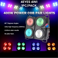 Lumière d'ambiance 4 yeux 4X100W Cob Blinder Haute luminosité 4*100W Rgbw Cob Par Lights Scène Fête Mariage Lumière d'ambiance