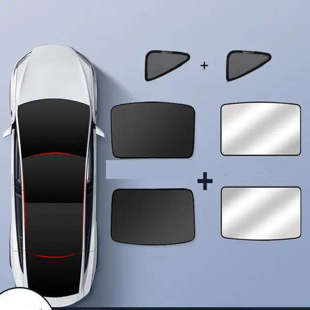 Oem 2022 Nieuwe Model 3 Auto Zonnescherm Zon Dak Zonnescherm Voor Refresh Tesla Model 3 Met Uv/Warmte-isolatie film 6 Stks/set